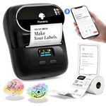 Phomemo M110 Label Maker, Upgraded Thermal Label Printer for Phone and Windows/Mac, 2 Inch Portable Label Maker Machine for Clothing, Jewellery, Retail, Address, Barcode, With 100 Labels