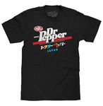 Tee Luv Men's Drink Dr Pepper Japan Soda Logo Shirt, Black, XL