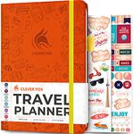 Clever Fox Travel Journal – Vacation Planner with Budget Plan, Packing List, Expense Tracker & Trip Journal – Travelling Itinerary Organizer for Women, Men & Couples – A5 Size, Hardcover - Orange