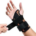 ABYON Wrist Brace Copper Infused Carpal Tunnel Wrist Brace, Wrist Support for Arthritis, Tendonitis, Sprain, Repetitive Strain, Day Wrist Splint for Men Women