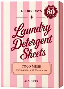 Glory Days Eco Laundry Detergent Sheets Coco Muse Scent – Enzyme-Powered, Plastic-Free, Gentle on Skin – 40 Sheets 80 Loads HE Compatible