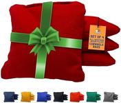 Cornhole365 Cornhole Bags All Weather Resin Filled Bags - Cornhole Toss Bags - Solid Color - Premium Plastic Pellet - Weather-Resistant - Cornhole Bean Bags - Storm Red - Set of 4