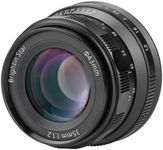 Brightin Star 35mm F1.2 MF APS-C Manual Focus Prime Lens for Panasonic Olympus Micro 4/3 Mirrorless Cameras, MFT Large Aperture, Fit for LUMIX G7, G7KS, GX85, GX9, G95, GH5, GH6, G100, G9-Black