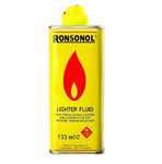 ezkart | Ronsonol Lighter Fluid Fuel with Low Odour, Lighter Fluid, Works with Multiple Refillable Lighters, Fast Ignition, Clean Burning Fuel - 133ml (Pack of 1)