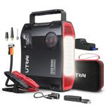 UTRAI Js- 5 2000 Amp 12V Car Battery Charger 16000mah Jump Starter with Air Compressor, with 150 PSI Tire Inflator, Jumper Cables Jump Box for up to 8L Gas and 6.5L Diesel Engines…