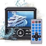 Geloo Marine Stereo Receiver Wireless Boat Stereo Radio System with 4.1"LCD screen Digital MP5 Multifunctional Media Player,AM/FM Radio Weatherproof for Motorcycle Boat Golf Cart Truck