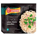 Amoy Straight to Wok Udon Thick Noodles (2 per pack - 300g) - Pack of 6