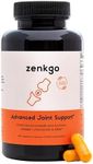 Zenkgo Advanced Joint Support Supplement, Boswellia, Bromelain, Hyaluronic Acid, Turmeric, Collagen, Chondroitin Sulfate, MSM, flexibilty, Mobility, Function & Comfort, Repair Cartilage, Pain Relief