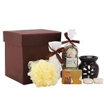 BodyHerbals Honey & Almond Soap Spa Diwali Gift Set for Women and Men| Bath and Body Care Kit with Spa Accessories | Gift Box Hamper For Couple| 7 Pcs| Luxury Gift for Birthdays, Anniversaries, Deepawali and Special Celebrations| 100 % Vegan