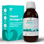 Vegetology Omega 3 | Vegan Omega 3 from Microalgae | EPA & DHA Liquid | Stronger Than Fish-Based Supplements | 100% Natural & UK Made | Vegan Omega Fish Oil Alternative