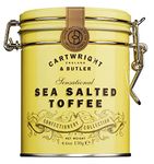 Cartwright & Butler Sea Salted Toffees Tin, Buttery And Chewy Toffee, 130g (Pack Of 1)