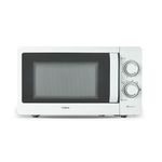 Tower T24042WHT Manual Microwave with Sleek Mirror Door, 800W, 20L, White & Chrome