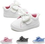 GENGASUN Toddler Girl's Lightweight Sneakers Bowknot Walking Shoes for Kids Casual Shoes Running Tennis Non-Slip Shoes A-White