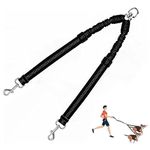 No Tangle, 2 Dogs Lead Coupler, Half Bungee Dog Leash Splitter For Small Dogs Under 15kg, Good Control Easy & Safe Walking