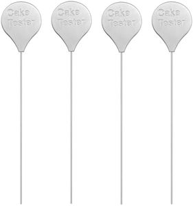 Cake Tester for Baking, 4 Packs Cake Testers for Baking Doneness and Reusable Cake Testing Stick 7.9 in Stainless Steel Skewer Omesata