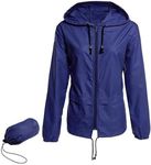 Zando Lightweight Rain Jacket Women Waterproof with Hood Raincoats for Women with Hood Rain Coat for Women Waterproof Women's Raincoats Windbreaker Women Packable Rain Jackets Anorak Jacket Navy M