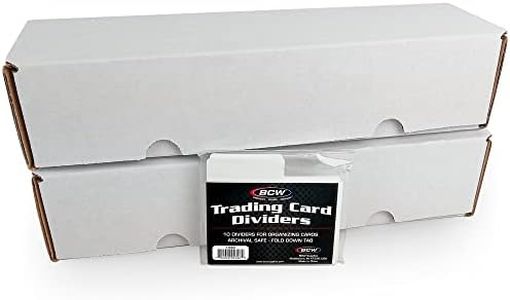 BCW Bundle - 2 1000 Count Corrugated Cardboard Gaming Storage Box with 1 Pack of Horizontal Trading Card Dividers (10 Dividers)