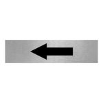 Slimline Aluminium Arrow Sign from ViroDisplay® – Brushed Silver 200 x 50mm – Durable Printed Surface – Self-Adhesive Fixing