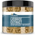 100% Pure Licorice Extract, 200 Capsules, 900mg Serving, Non-GMO & Gluten-Free, No Filler, Lab-Tested Potency, Made in USA by Earthborn Elements