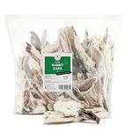 Natural Treats Air Dried Hairy Rabbit Ears (1kg) 100% Rabbit Low Fat Natural Dog Treat