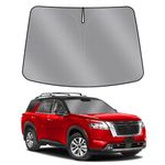 BSSorder Windshield Sun Shade for Nissan Pathfinder 2022-2024 2025 Windshield Sunshades for Pathfinder Accessories Foldable Sun Visor Front Window Sun Shades Cover Keep Cool Block UV Heat