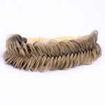 BOBIYA Wide Fishtail Synthetic Hair Braided Headband Classic Chunky Plaited Braids Elastic Stretch Hairpiece Women Girl (Dark Ash Blonde)