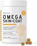 Salmon Oil for Dogs - 180 Soft Chew Omega Treats for Skin and Coat - Fish Oil Blend of Essential Fatty Acids, Omega 3 and 6, Vitamins, Antioxidants and Minerals - Made in USA