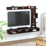 Redwud Cinerin Engineered Wood TV Entertainment Unit/TV Wall Unit/TV Stand/TV Cabinet for Home/TV Unit for Living Room, Bedroom (Wenge) Matte Finish - Ideal for Upto 43" (D.I.Y)