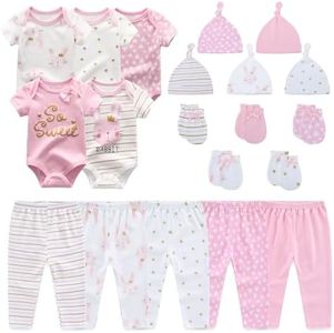 JELYLOVE Unisex Baby Boy Girl Bodysuits Sets 20 pack Cotton Casual New born Clothes Comfort Infant Outfit Baby Essentials