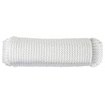 SGT KNOTS Solid Braid Dacron Polyester Rope - Moisture, Oil, UV, Rot Resistant for Boating, Anchor, Towing, Mooring Lines, Antenna Guy Line (3/8" x 100ft, White)