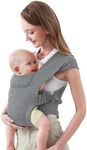 Newborn Carrier, Cozy Baby Carrier, Ergonomic Baby Wrap Carrier, Light Grey