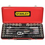 STANLEY 89-509 1/2'' SQ. Drive 12 Point Socket Set (Red and Black 43-Pieces)