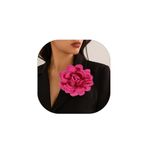 Large Flower Brooches for Women Dainty Satin Fabric Rose Flower Brooches Delicate Elegant Handmade Flower Brooches Pin for Wedding Party Dance Banquet Ceremony Versatile Floral Accessory for Clothing