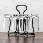ELEGANT HOME DECOR Glass Stand/Tumbler Holder/Glass Holder for Kitchen/Dining Table (6 Glasses Rectangle Shape)