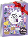 Land of Cats Sticker + Coloring Book (300+ Cat Stickers for Kids & 8 Scenes) by Cupkin - Side by Side Activity Book Design - Cat Sticker Books for Kids Ages 4-8 - Also Great for Older Boys & Girls