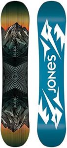 JONES - Youth Prodigy, Snowboards Directional All Mountain, Ideal for Freestyle, Freeride, pow, Corn or chop, 2 Year Warranty + 1 Free Year Extension, Size 130, Color Black