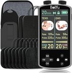 TENS EMS Unit Muscle Stimulator for Pain Relief Therapy - 4 in 1 D.I.Y & TENS & EMS & Relax-Pulse Muscle Massager 36 Modes with 10 Electrode Pads, Storage with Storage Holder & Case, Carry with Clip