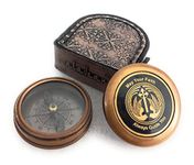 ALADEAN God's Faith Compass - Christian Religious Gift for Men Women | Engraved Hiking Compass Catholic Gift Communion Baptism Confirmation (May Your Faith Always Guide You)