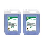 K'TRiQ K2 Hygienic Disinfectant Surface & Floor Cleaner Liquid | Suitable for All Floors (Kitchen, Toilet, Bathroom & Office Surface Cleaner) | Kills 99.9% Germs (5 Liter,Pack of 2)