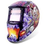 Auto Darkening Welding Helmets, Solar Powered Electric Welding Helmet Welder with Grinding Function Auto Darkening and Built-in Intelligent Chip, Welding Helmet Shield