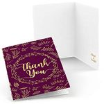 Big Dot of Happiness Elegant Thankful for Friends - Friendsgiving Thanksgiving Party Thank You Cards (8 Count)