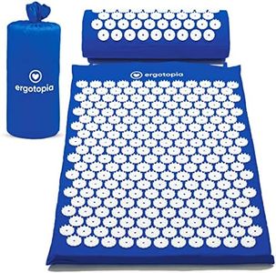 Ergotopia Akupressurmatte zur wohltuenden Entspannung/Massagematte für ruhige Momente und bessere Durchblutung/Inklusive Akupressurkissen