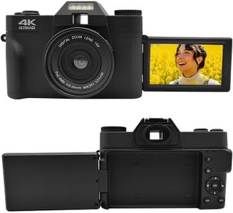 4K Digital Camera with 48MP Autofocus, 16X Zoom, Compact Vlogging Camera for YouTube with SD Card, Anti-Shake & IPS Display with 3" flip Screen – Ideal for Travel & Photography