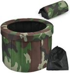 "N/A" 1 Set Portable Folding Toilet Camping Toilet Outdoor Toilet,Max. Load 150kg,Holiday Toilet Fishing Toilet Car Toilet Folding Stool for Camping,Hiking,Long Distance Travel,Traffic Jams,Festive