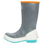 Xtratuf Women's 12in Legacy Non-Marking Slip-Resistant Waterproof Neoprene Rubber Rain Fishing Boots, Grey, 9