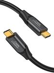 CableCreation USB C to C Cable 0.3m, USB C to USB C USB 3.2 Gen2 10Gbps TypeC to C Data Cable, Android Auto Cable 3A for USB C External SSD MacBook Pro iPad S21, etc,0.3m Gray