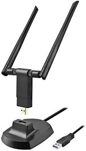 USB WiFi Adapter, 1900Mbps Dual Band 2.4GHz/600Mbps 5.8GHz/1300Mbps High Gain 5dBi Antennas USB 3.0 Wireless Network Adapter for PC Desktop Laptop with Windows 10/8/7/XP/Vista, Mac OS