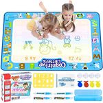 Water Doodle Mat, 40x32 Inches Water Drawing Mat Water Coloring Mat Aqua Magic Doodle Mat, Toddler Water Mat for Mess Free Painting, Educational Kids Toys Gifts for 3 4 5 6 7 8 Year Old Boys Girls