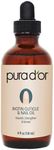 PURA D'OR Organic Nail and Cuticle Oil (4oz) Nourishing Treatment with Dropper - Natural Blend Enriched with Biotin, Vitamin E, Milk for Nail Growth, Healthy Nail Beds and Great for Acrylic Nails