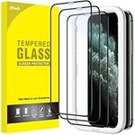 JETech Full Coverage Screen Protector for iPhone 11 Pro Max/iPhone XS Max 6.5-Inch, Black Edge Tempered Glass Film with Easy Installation Tool, Case-Friendly, HD Clear, 3-Pack